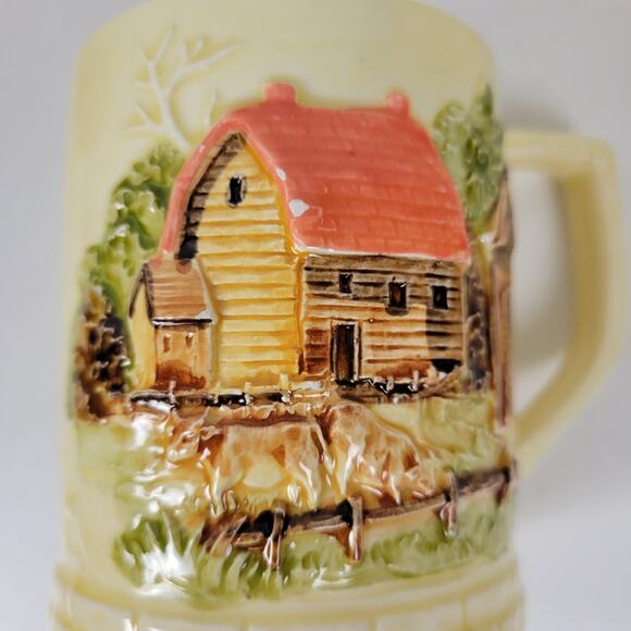 Vintage Set‎ of 4 Sears Roebuck & Co. Coffee Mug Cup Farm Barnyard Made in Japan - Picture 10 of 16